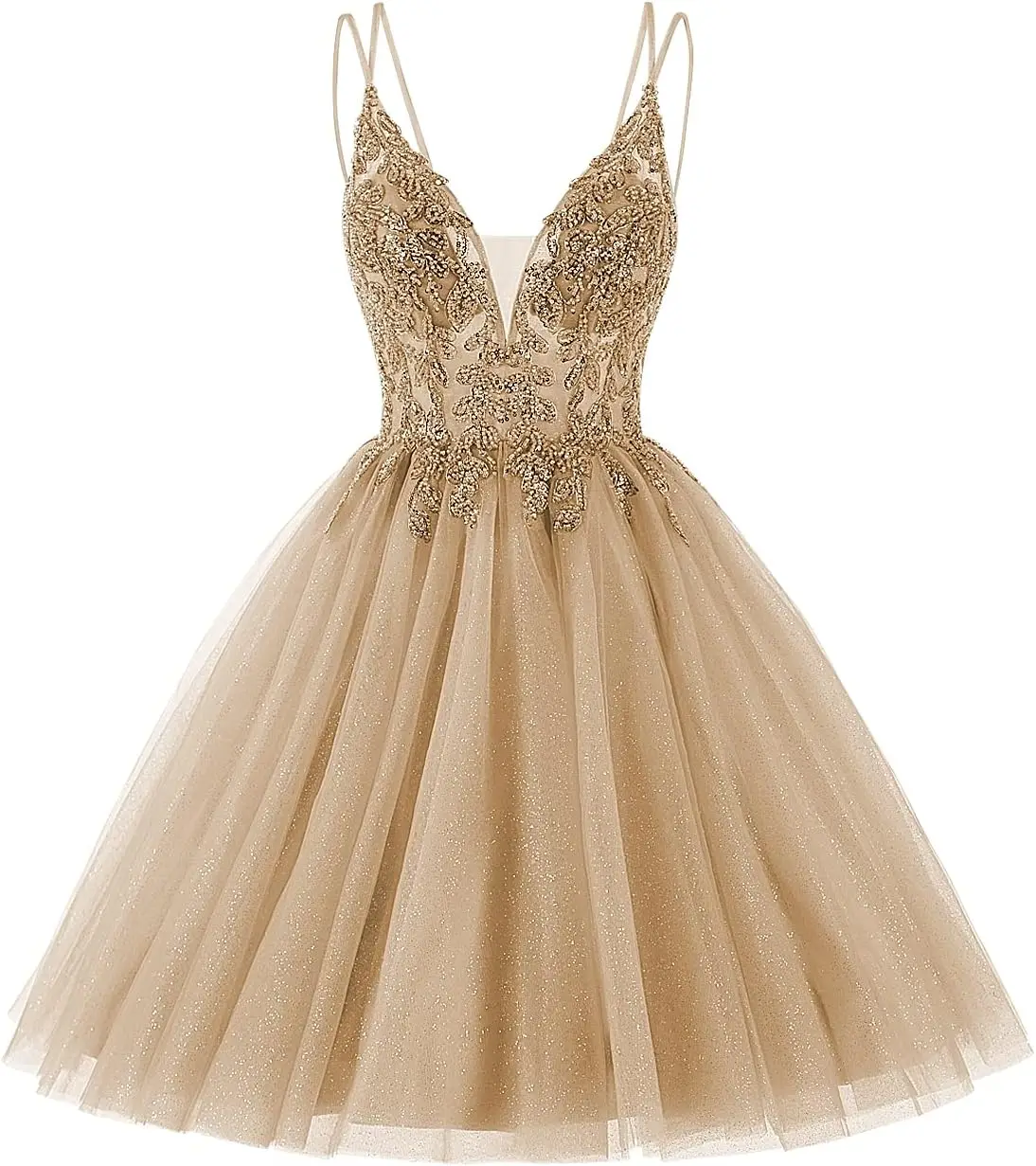 

Tulle Prom Dresses Short Teens Homecoming Dresses Lace Cocktail Party Dress with Beaded Graduation Evening Dresses Mini Dress