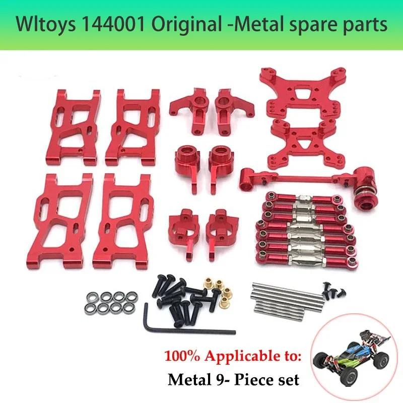 Wltoys 144001 144010 124007 124017 124018   Piezas de mejora del acero del metal del soporte del motor ajustable del eje de transmisión central del embrague del deslizador