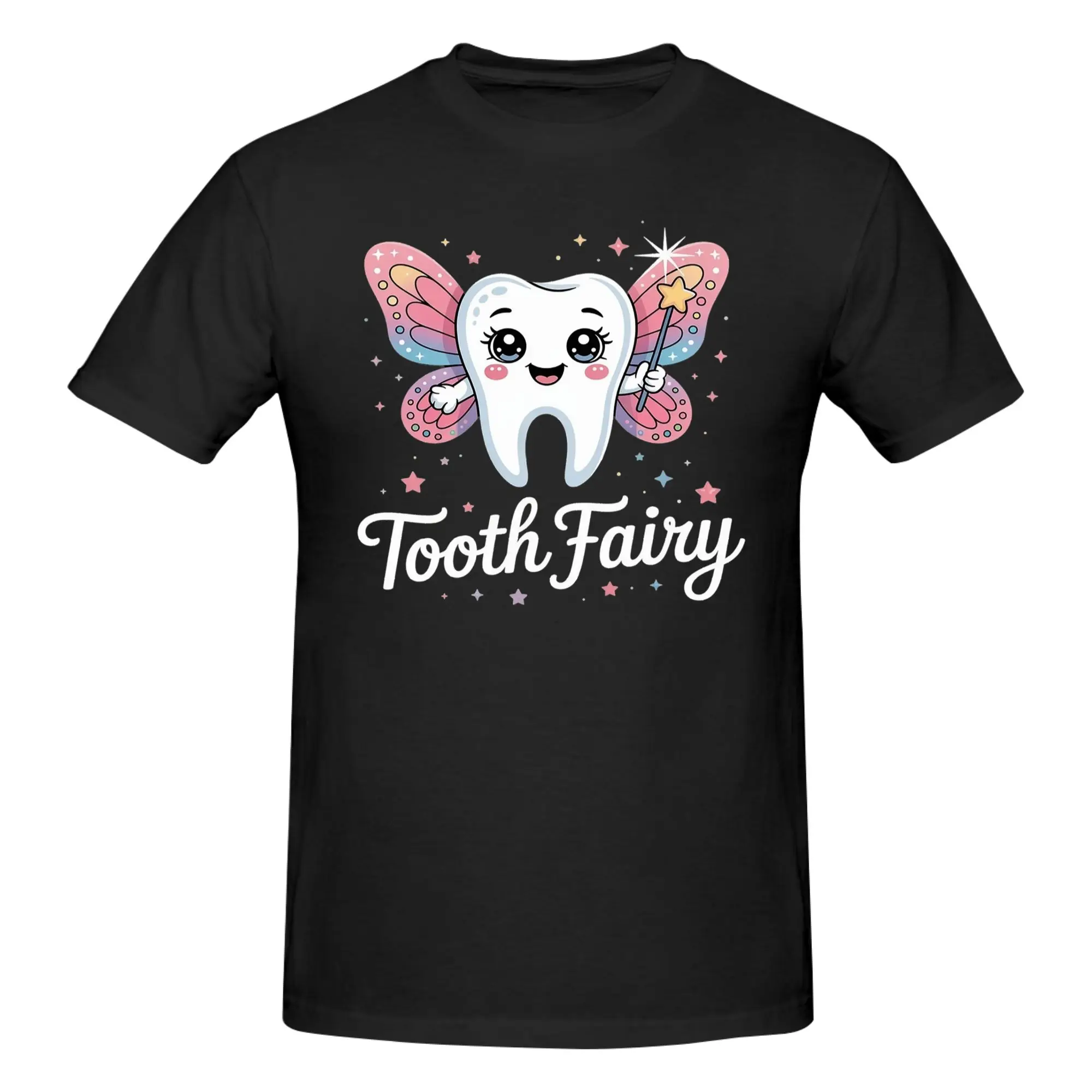 1 Piece Funny Tooth Funny Graphic 100% Cotton T-Shirt Tooth Fairy Tees Tops For Men