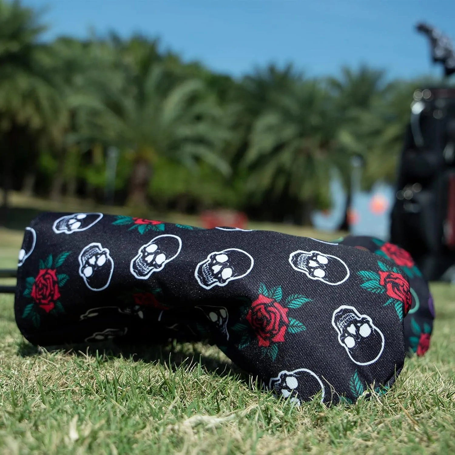 Flower Headcover Golf, Golf Club Head Covers for Driver, Woods and Hybrids, Rose and Skeleton Driver Fairway Rescue Headcovers