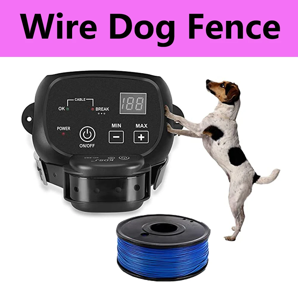 Electronic Pet Wired Dog Fence System Underground Solid Copper Wire Electric Dog Fence Containment System 650 Feet In-Ground