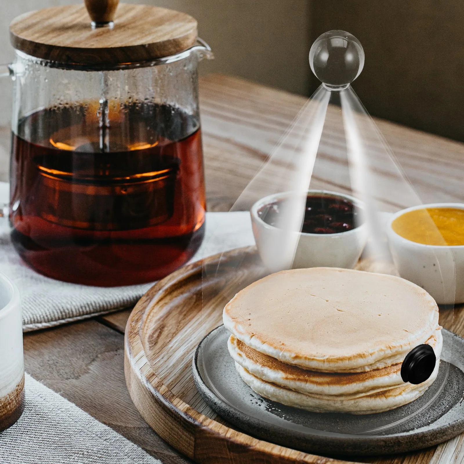 

Glass Smoke Cover Transparent Thickened Cloche Food Display for Kitchen Cake and Bread Use Smoking Cloche