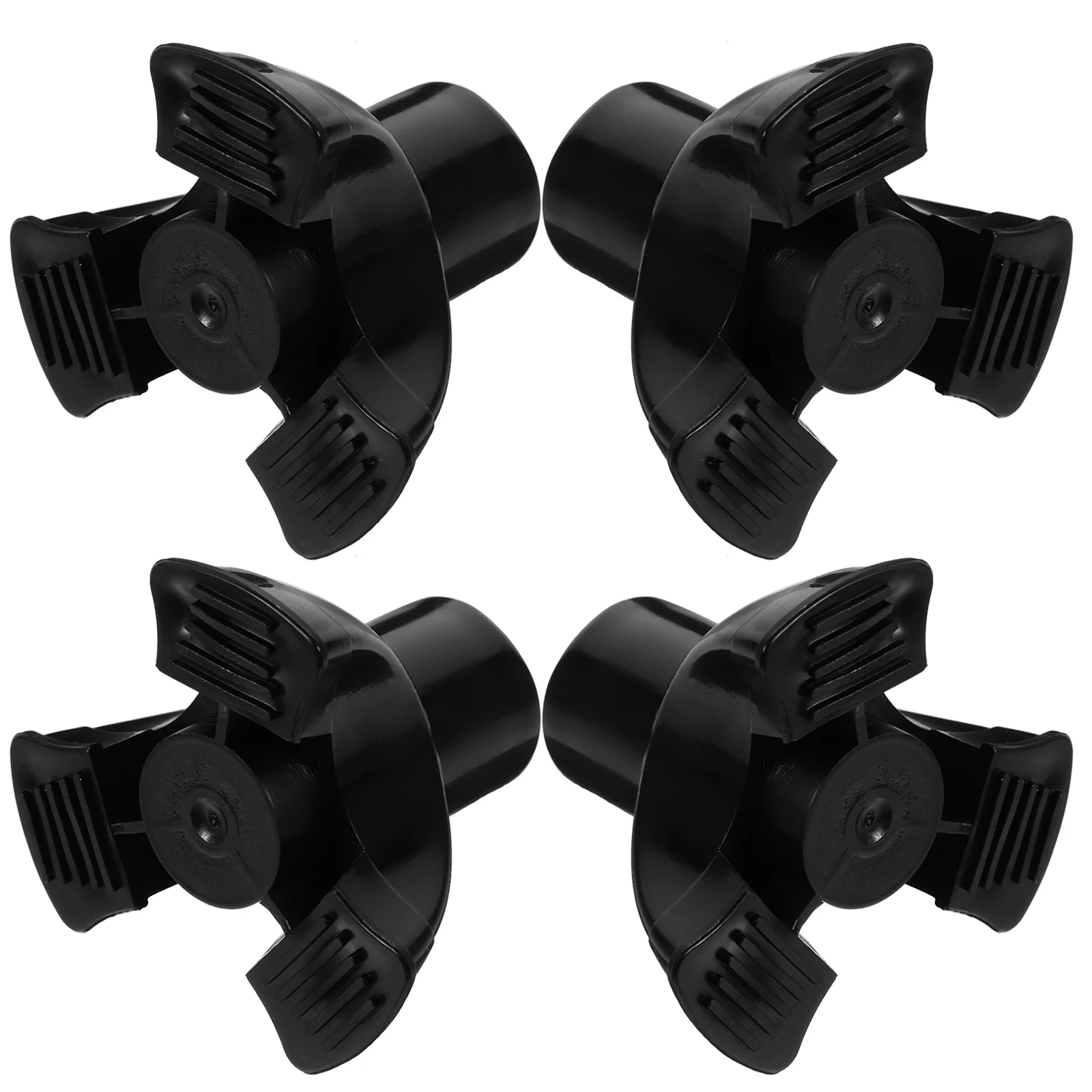 

4 Pcs Nonskid Cane Tips Walking Stick Replacement Rubber Black Pad 19mm Diameter Trekking Accessories Durable Anti Wear Health