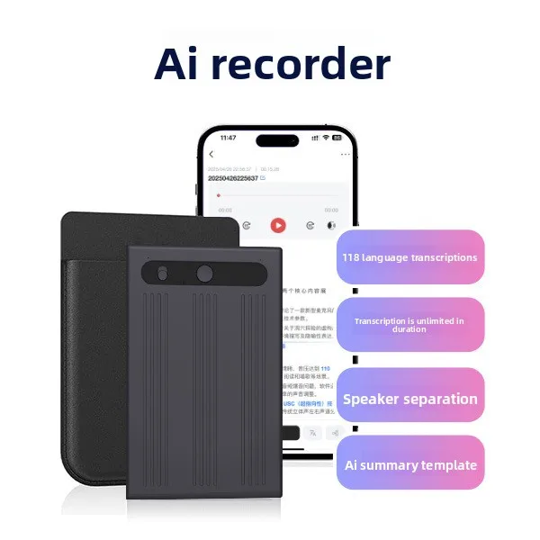 قلم تسجيل الصوت AI Plaud Note PinGPT تحويل النص رفيع للغاية