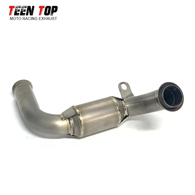 RC390 Exhaust Pipe For KTM Duke250 Duke390 Exhaust Middle Link Catalyst Pipe Duke 250 390 Central Tube TitaniumAlloy OEM 51mm - view 5