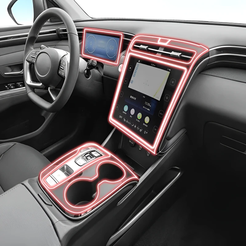 

Для Hyundai Tucson L 2021-2023 приборная панель мультимедийная навигация прозрачная защитная пленка от царапин модификация для