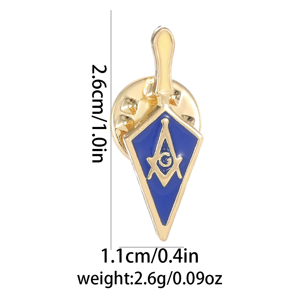 New Freemason Logo Enamel Brooch Masonic Symbols Pin For Clothes Jewelry Decoration Freeshipping