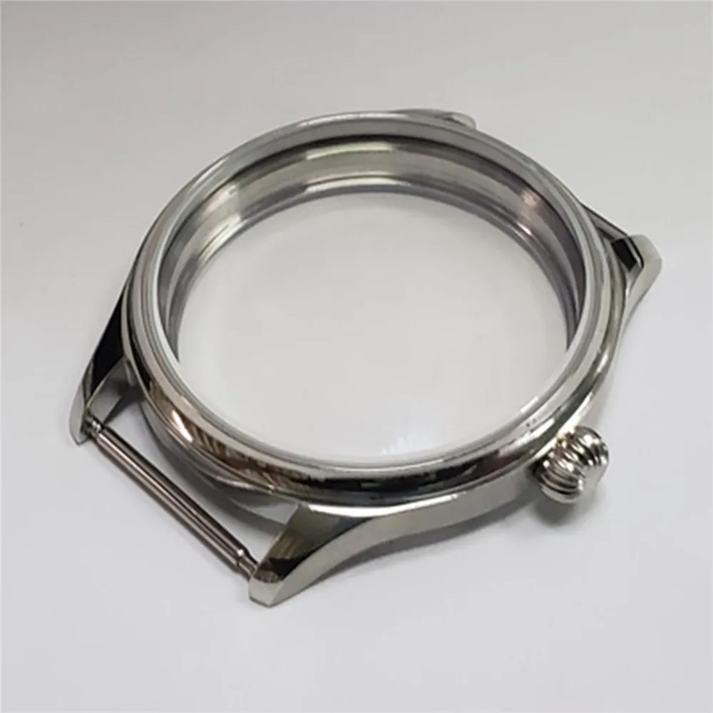 

Watch Case for ETA6497 ETA6498, Mineral Mirror Stainless Steel Watch Case 44mm, for ST3600/ST3620 Movement Shell Fits 39mm Dial