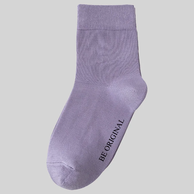 Women Cotton Socks Custom Printing Pattern Female Socks Solid Color Comfortable Cotton Socks Crew Socks