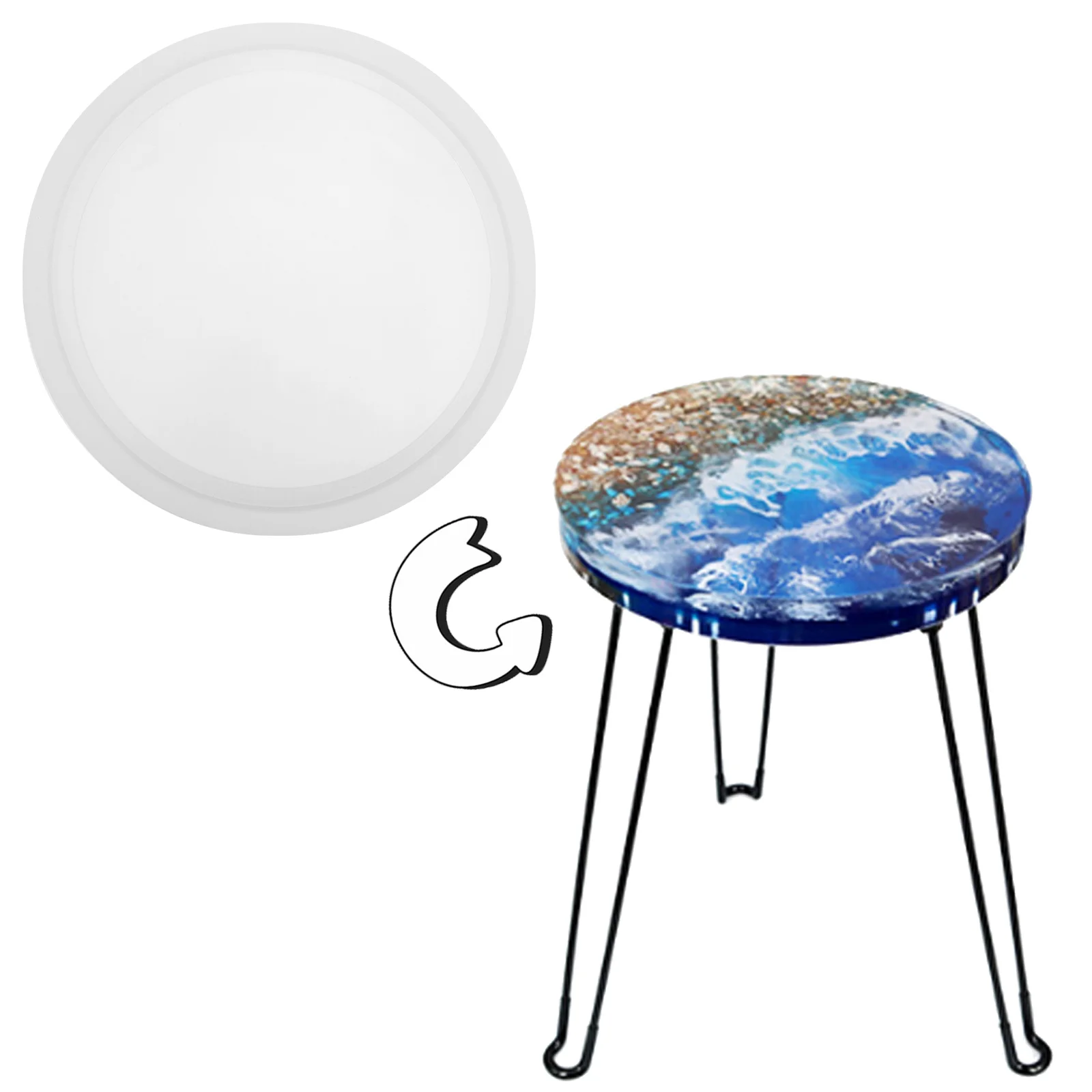 

Bookend Molds Silicone Epoxy Resin Flower Preservation DIY Craft Kit Flexible Material Practical Desk Cabinet Decoration