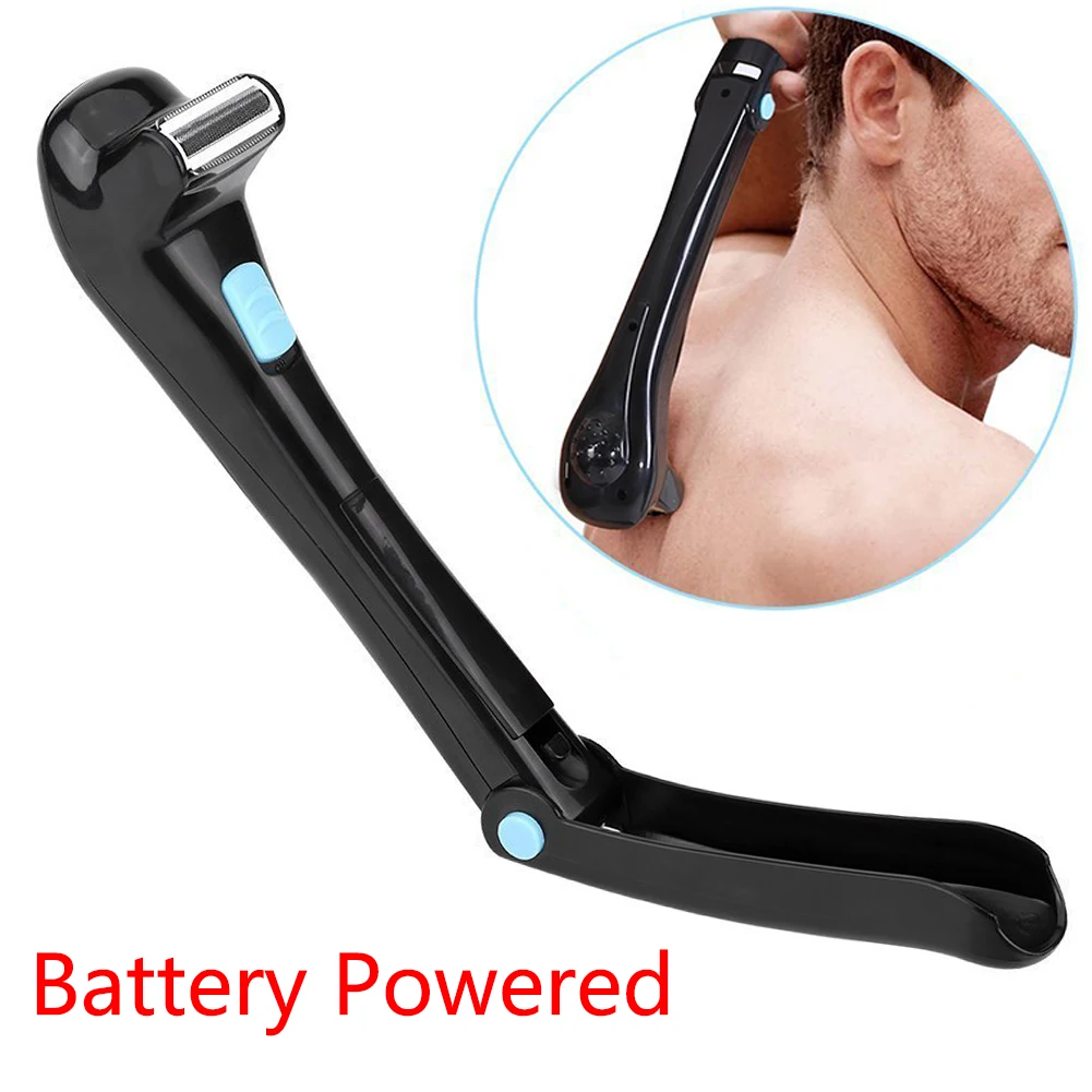 14.7inch Electric Back Hair Shaver Cordless Body Shaver 180 Degrees Foldable Back Razor Pain-Free Back Hair Removal Shave
