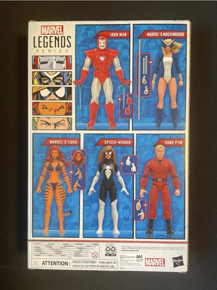 Original Marvel Legends West Coast Avengers Mockingbird Ironman Tigra Spider Woman Hank Pym 5-Pack 6