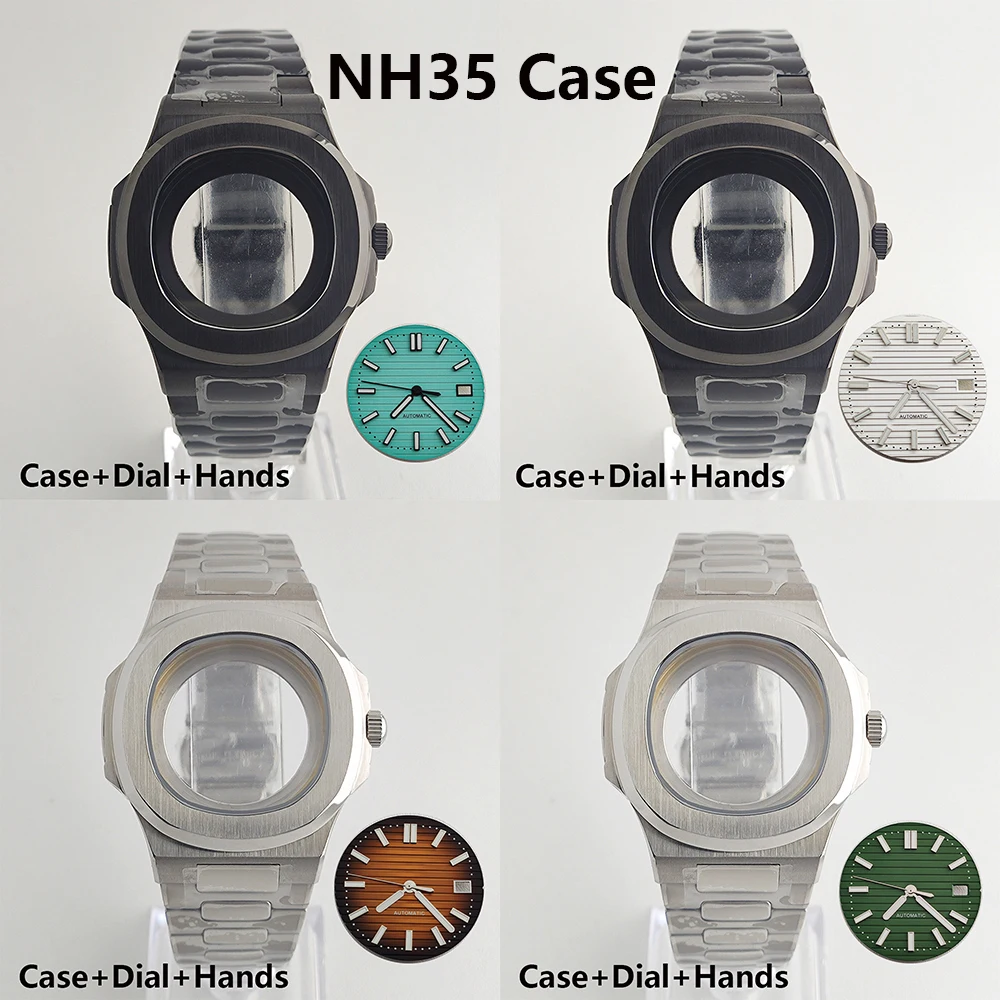 Корпус часов NH35, мужские часы с сапфировым стеклом, автоматический механизм, подходит для часов с механизмом серии NH, аксессуары