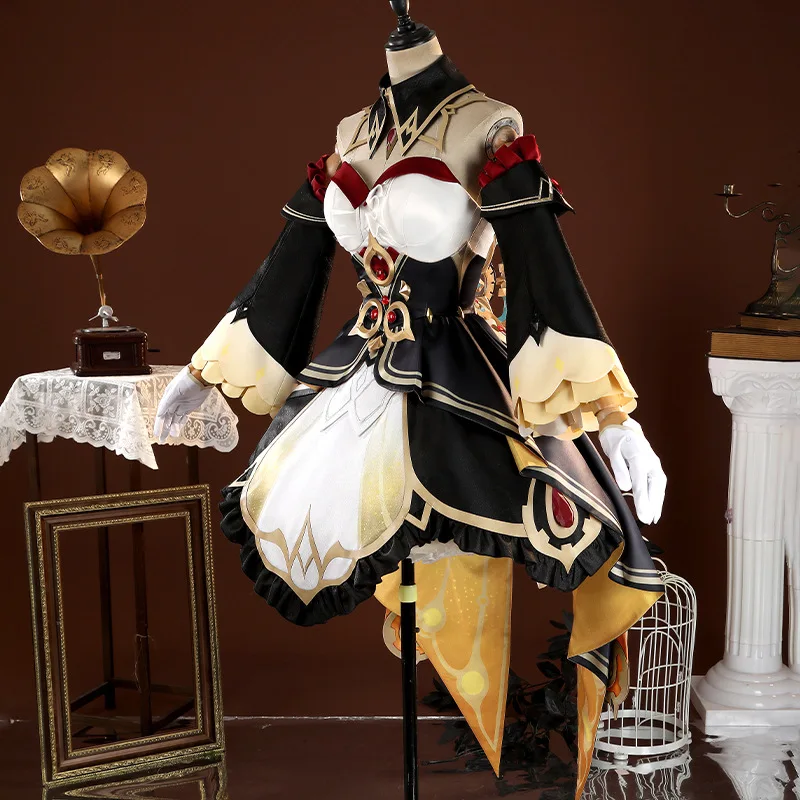 Genshin Impact Cosplay Costume Marionette Sandrone Game Anime Role-play Cute Outfit Dress Wig Set Halloween Party Role Play view 2
