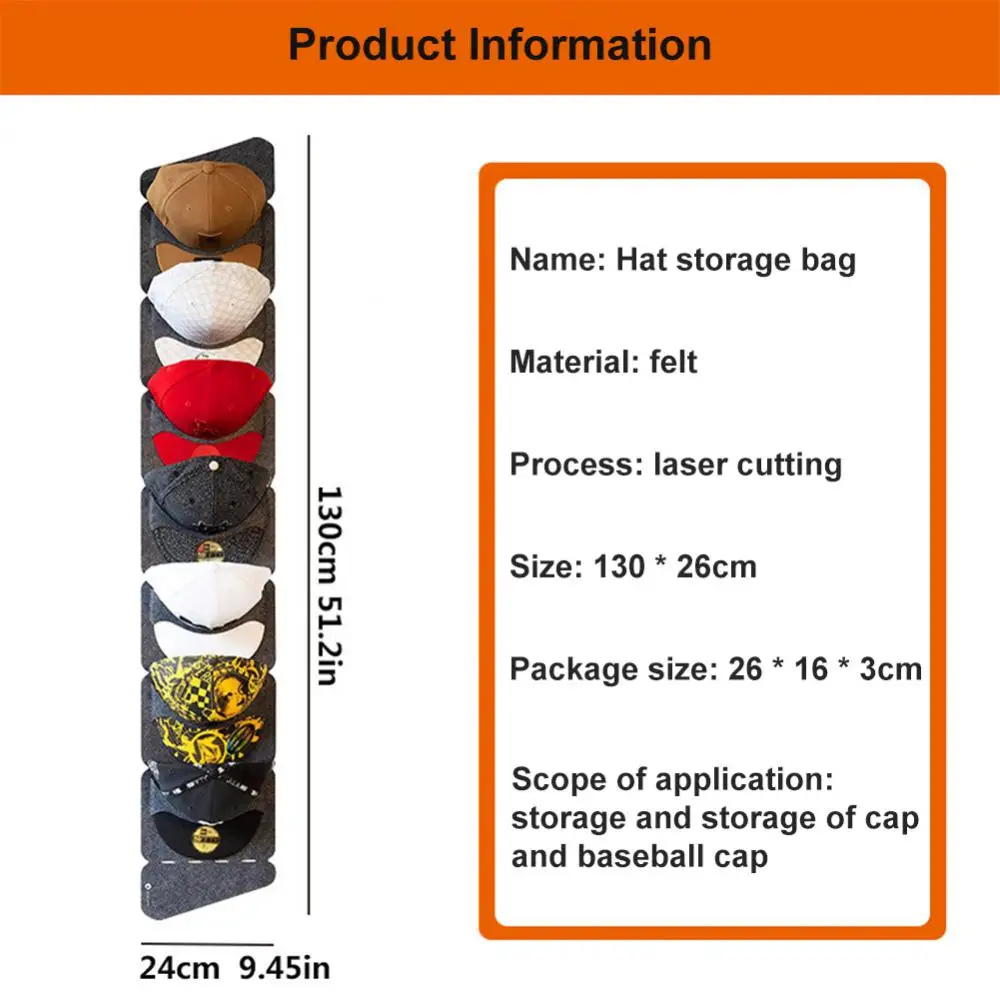 Porte-chapeaux en feutre à 14 trous derrière la porte, support de baseball multifonctionnel, stockage de garde-robe à domicile, évaluation