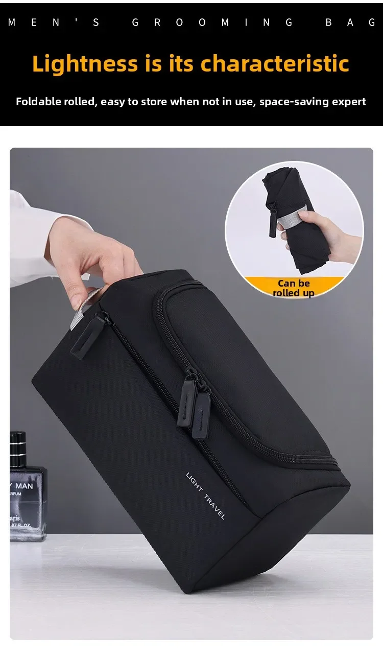 3-in-1 Travel Toiletry Bag for Men Oxford Toiletry Organizer Dopp Kit Water-resistant Shaving Bag Cosmetic Bag Makeup Organizer
