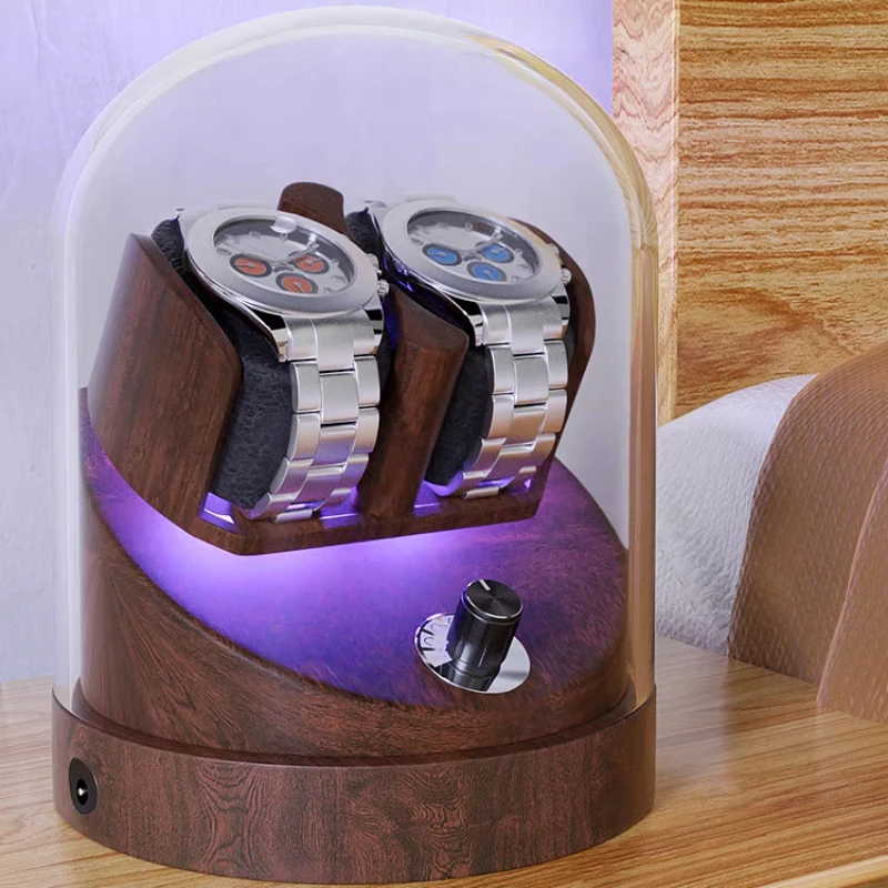 Top Rotating Watch Storage Box Organizer Personalized Automatic Mechanical Watch Winder with Zero Magnetism Watches Display Case