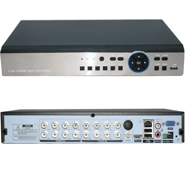 AHD CVI TVI CVBS IP DVR Recorder 16channels 4MP XVR 5 In 1