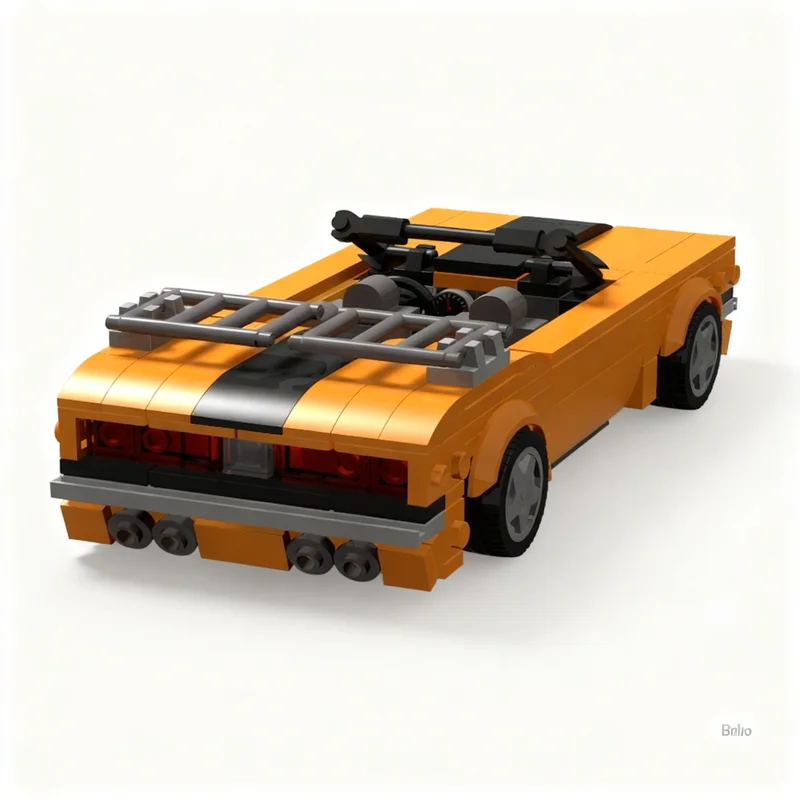 

285PCS MOC City Champions Super Car Dodge Challenger R T Convertible Model Technology DIY Assembly Building Blocks Display Gift