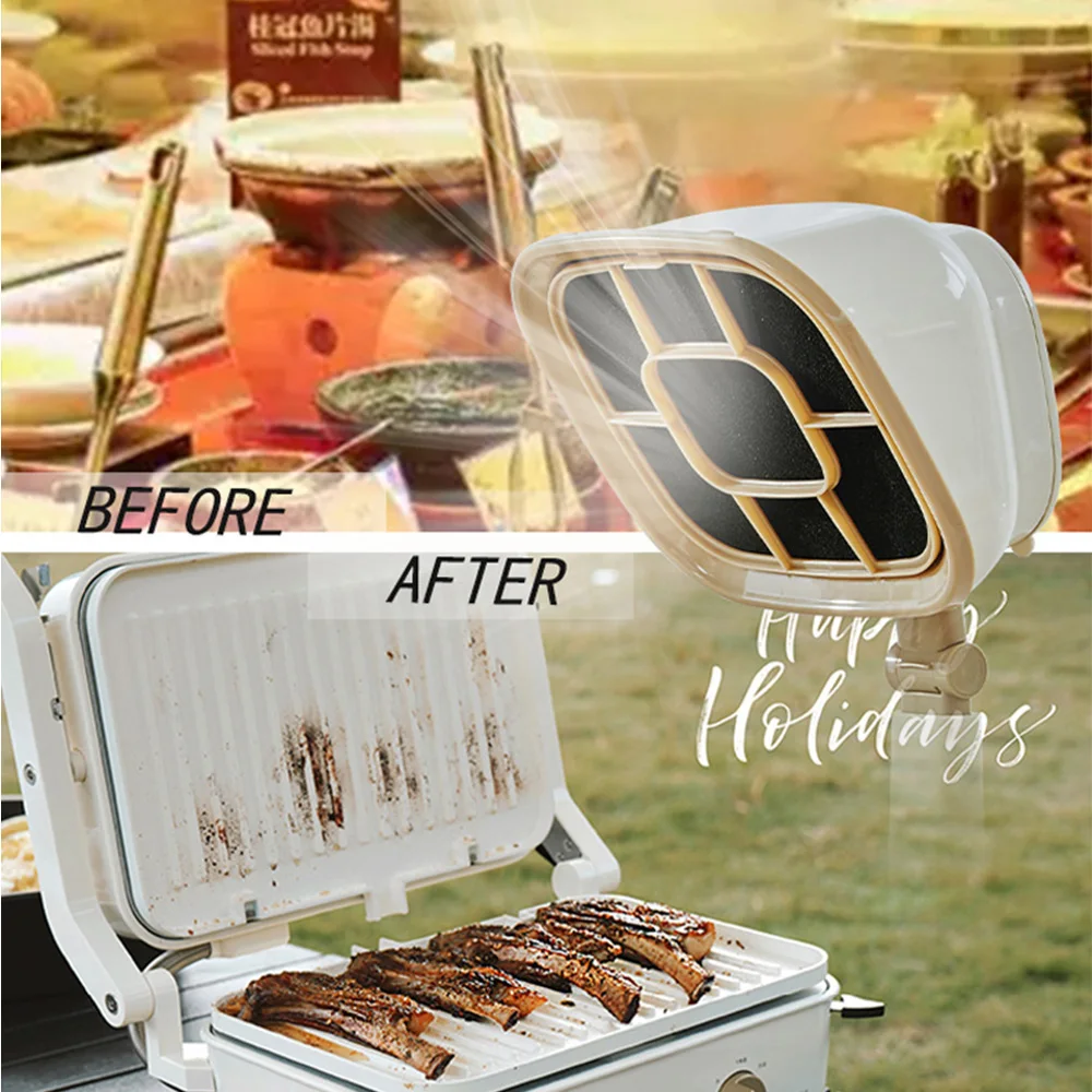 Desktop Range Hood Smoke Exhaust Machine Barbecue Hood Indoor Smoke Exhaust Fan Kitchen Hood Extractor De Humos