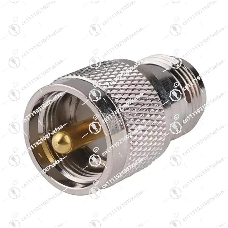 UHF male to female connector adapter, copper contact material irregular shape