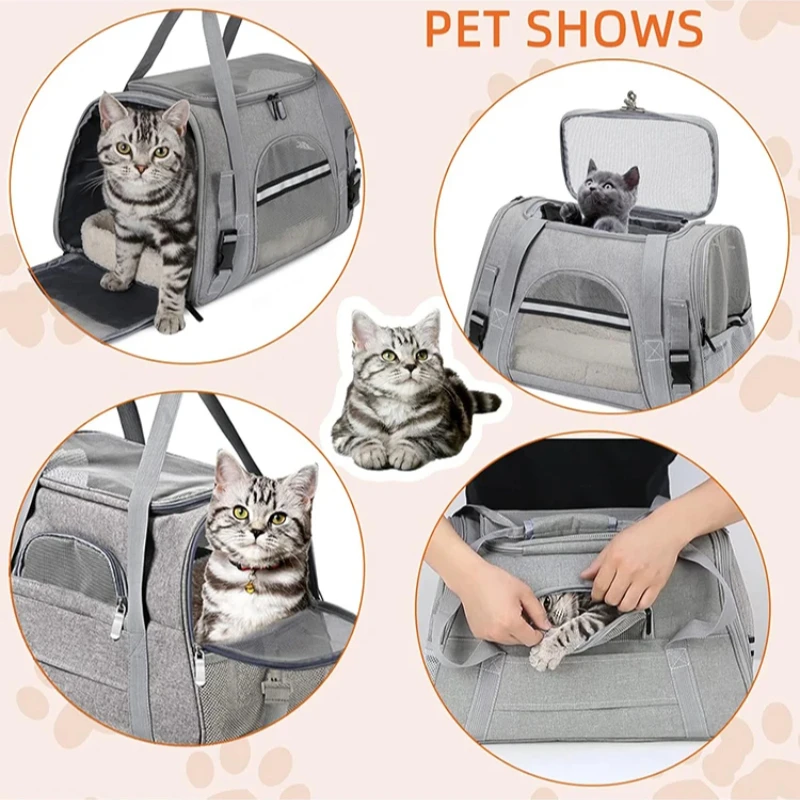 Portable Foldable Pet Bag Pet Puppy Travel Transport Bag Breathable Mesh Small Dog Cat Outdoor Pets Handbag