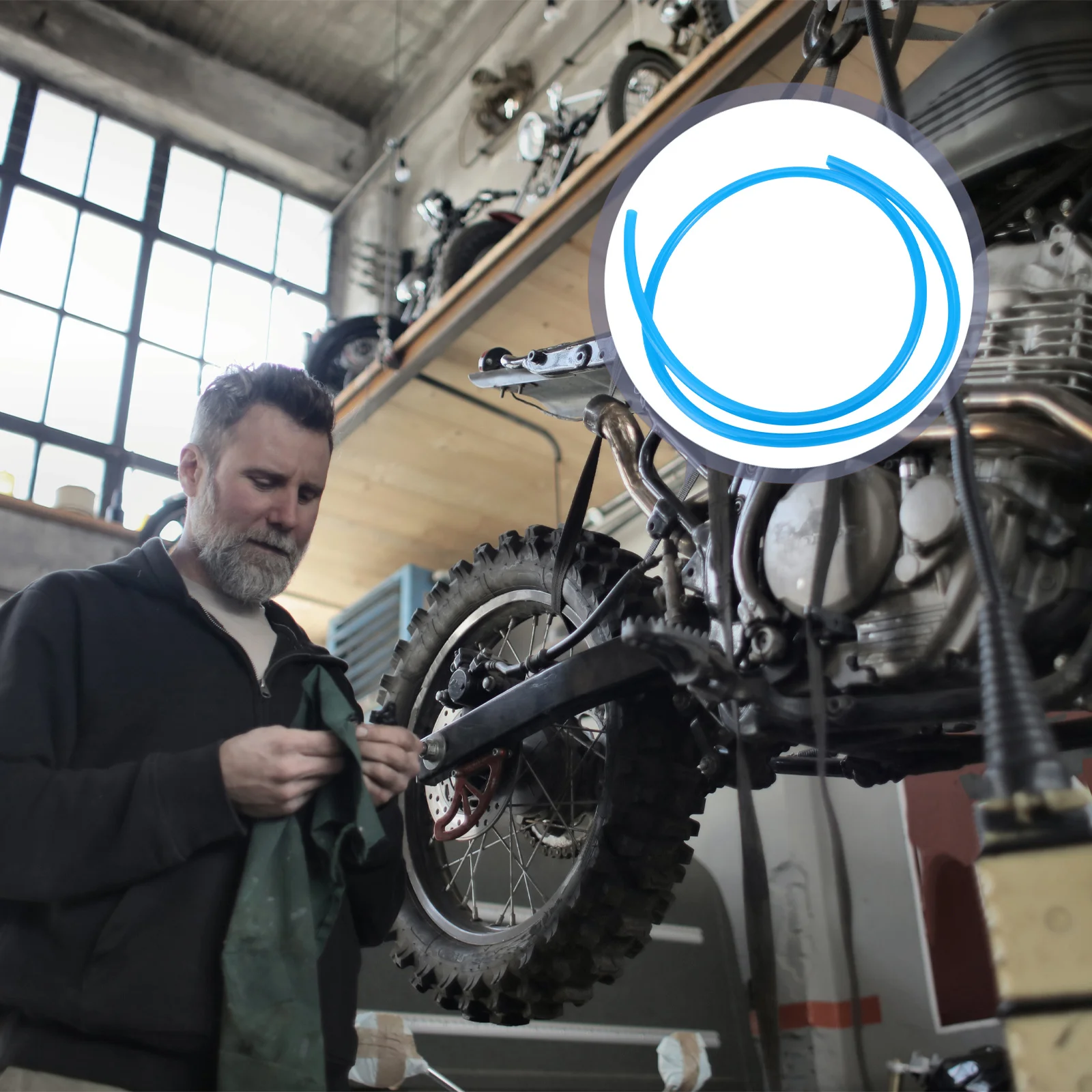 

1Pcs Fuel Line Hose Motorcycle Car Oil Injector Adapter Durable Flexible High-Quality Polyurethane Fiber Enhanced Bearing