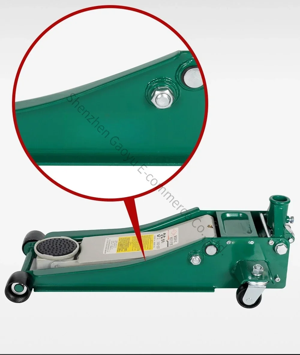 New 2T Horizontal hydraulic jack Hydraulic hand crank Ultra-low private car Car maintenance tool Auto repair special