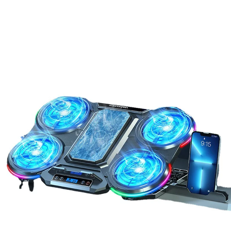 

Полупроводниковая охлаждающая подставка для ноутбука - RGB-кулер для игровых ноутбуков с термоэлектрическим охлаждением, бесшумная мощная охлаждающая подставка