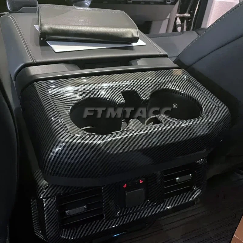 

For Ford F150 F-150 Raptor 2022 2023 Car Interior Auto Accessories Rear Armrest Water Cup Holder Decoration Cover Trim Styling