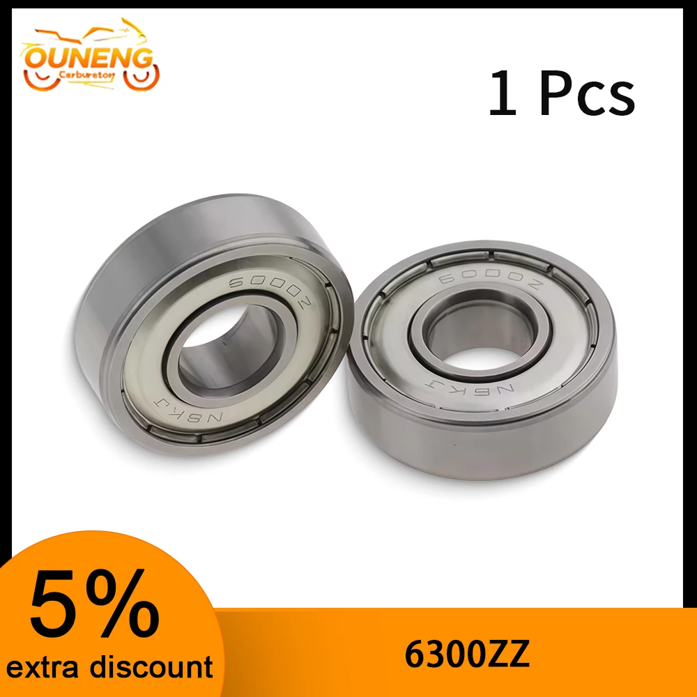 1Pcs 10x35x11mm 6300ZZ Deep Groove Ball Bearing Double Shielded High Speed Steel Bearing For Machinery Scooter Motorcycle