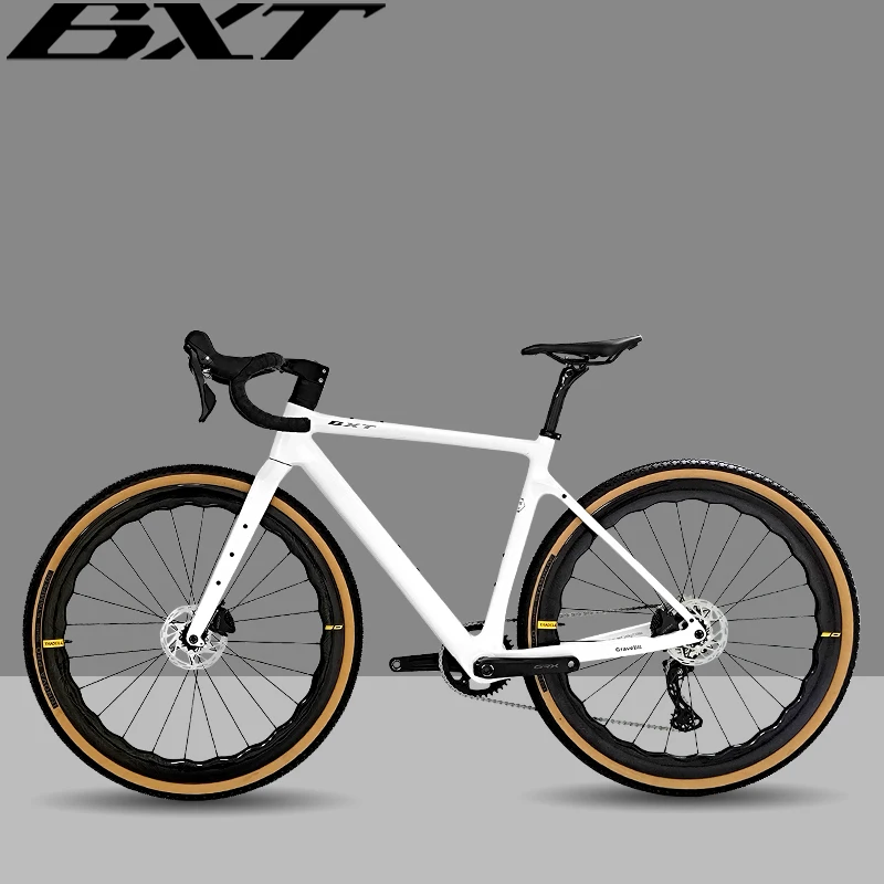 BXT 700C Gravel Bike Carbon Fiber Bicycle GRX-600 11 Speeds Carbon Wheels Carbon Handlebar Gravel Road Bike Completed