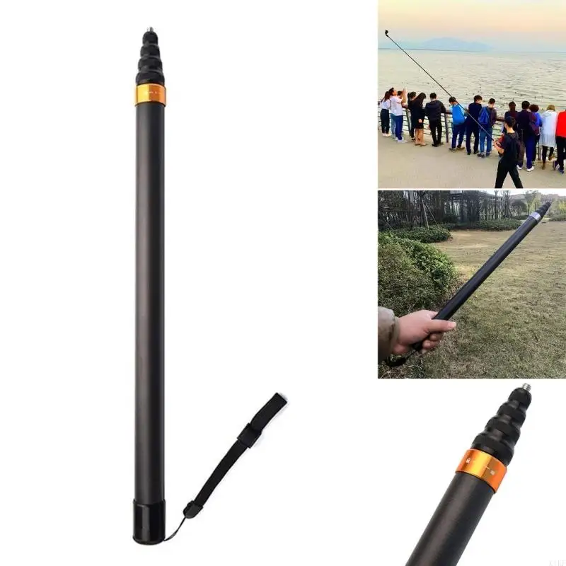 

Lightweighted Carbon Fiber Extendable Selfie For Action Cameras 45cm To 290cm Concealable Design K1KF