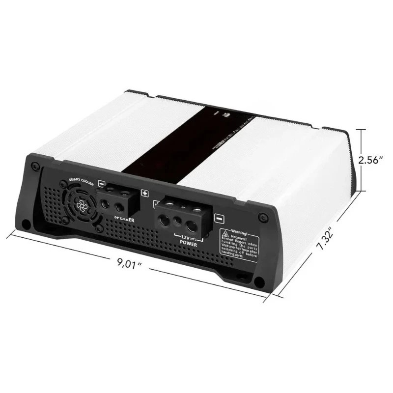 Optimal Outdoor Monoblock Car Amplifier 3000 Watts RMS 1 Ohm Class D Full Range Audio Amp LED Crossover