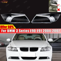Car Headlight Lens Cover For BMW 3 E90 E91 Sedan 2005-2012 Shell Lampshade Transparent Xenon Headlamp Lens Shell