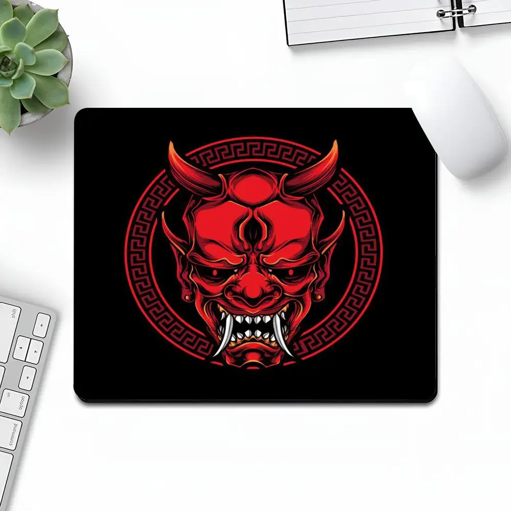 Japanese Ghost Face Mask Mouse Pad Art Gaming Gamer Small Rubber Locking Edge Wholesale Large Computer MousePad Laptop Desk Pad