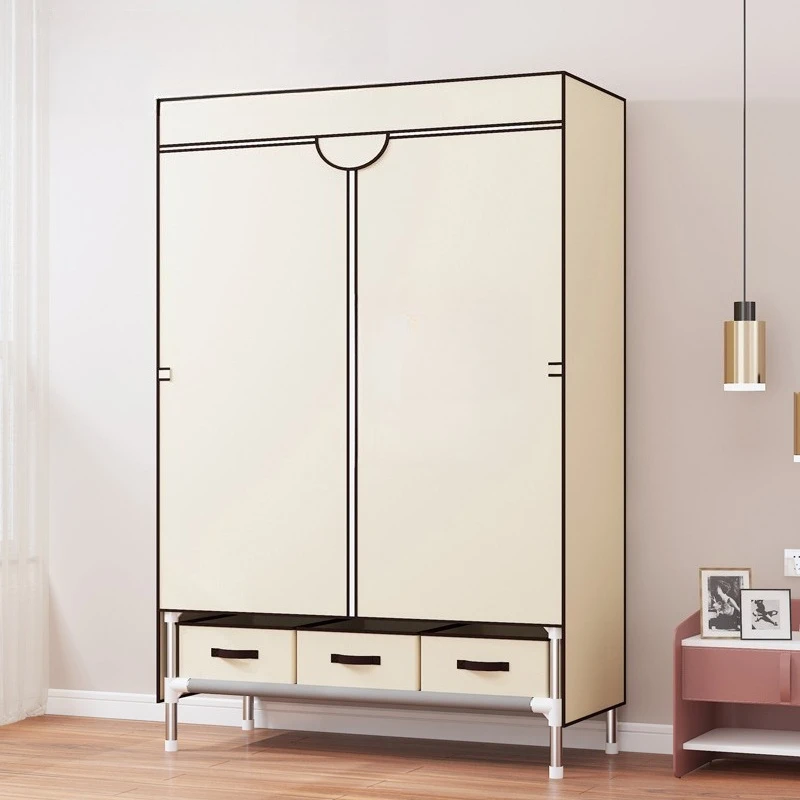 

Minimalist Modern Cloth Wardrobe Simple Armoire 19MM Bold Firm Fashion Storage Cabinets Wardrobe Double Person Locker 2025
