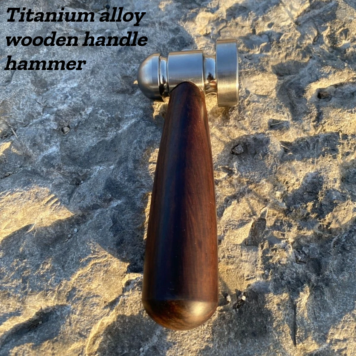 Titanium Alloy Multifunctional Wooden Hammer, Rust Resistant, Explosion-proof, Outdoor Portable Emergency Tool