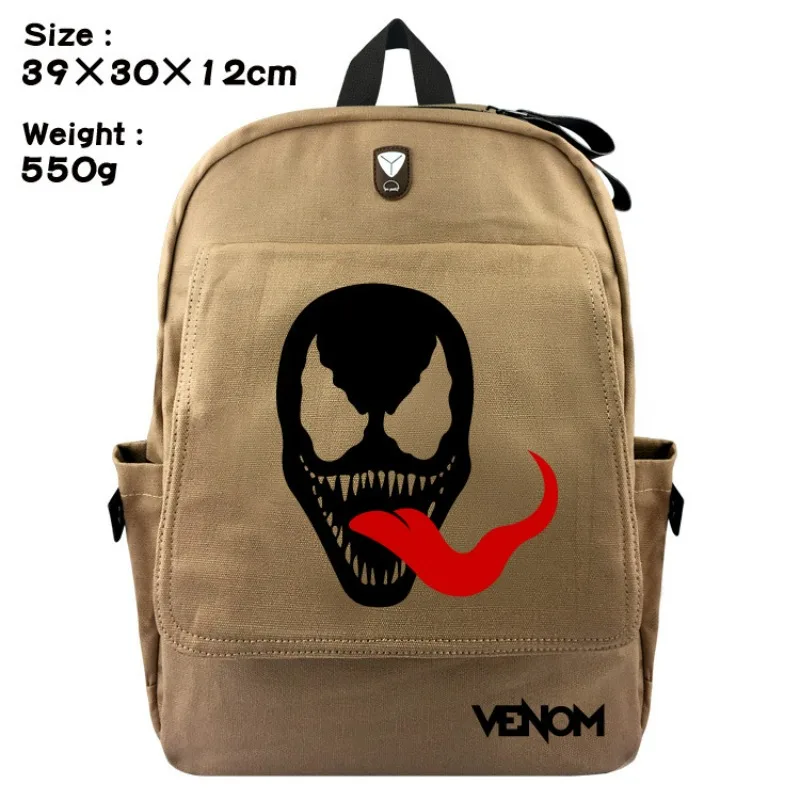 

Marvel Movie Venom Large Capacity Backpack Disney Cartoon Student Backpack College Style Computer Bag Outdoor Travel Bag