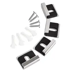 4 Pieces Mirror Holder Clips Kits Wall Mounting Mirror Hanger Kits for Frameless Mirror Billboard Displays Wall Mounting