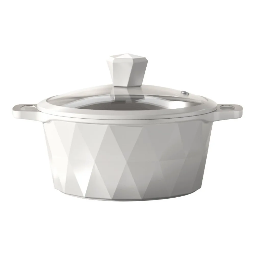 Light Luxury Series pentola in ceramica di titanio Diamond Wok pentola per zuppa padella per latte pentola antiaderente antiaderente Set di utensili