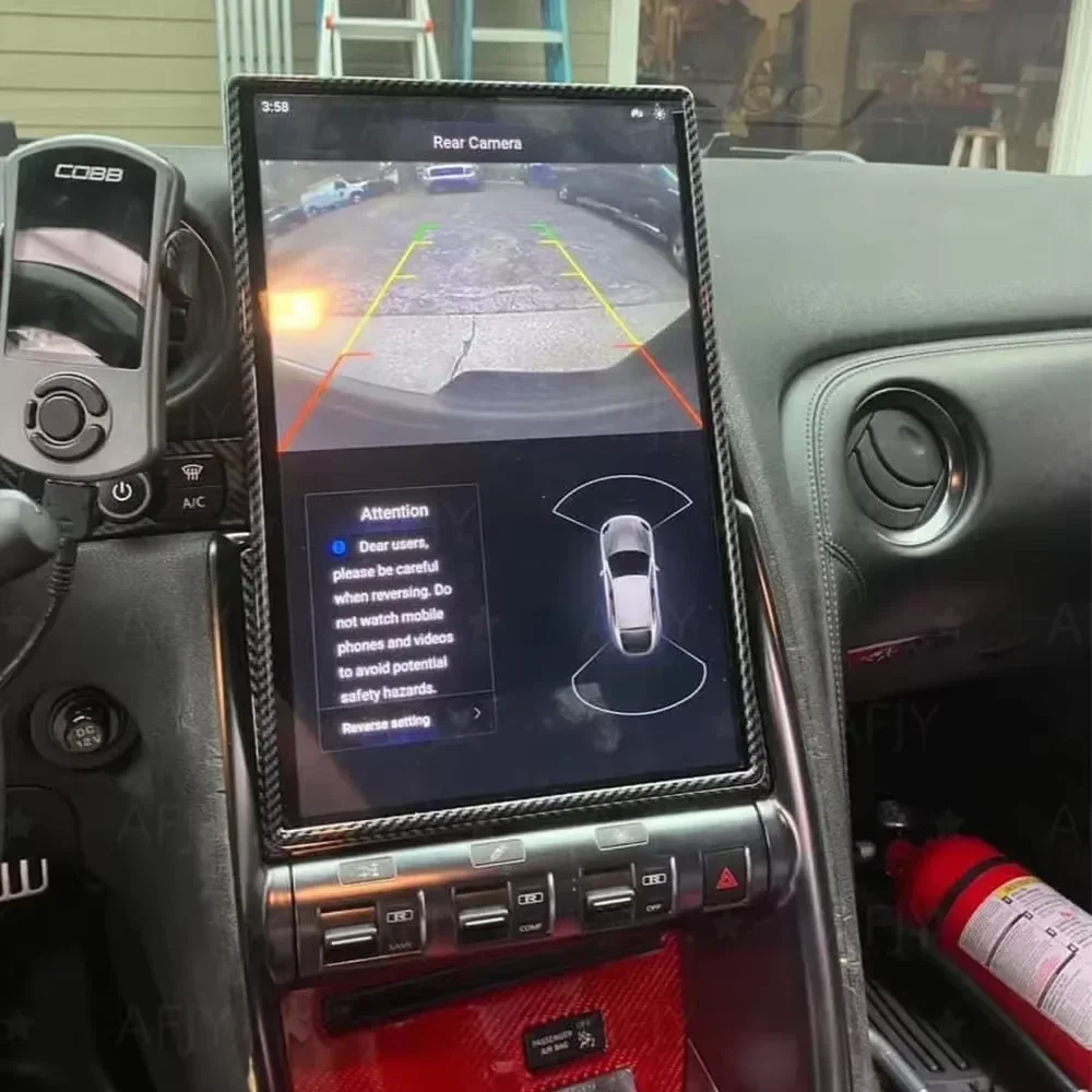 

Автомагнитола с CarPlay, 14.4-дюймовый экран Android для Nissan GT-R R35, GPS-навигация, мультимедийный проигрыватель, автомобильное радио в стиле Tesla