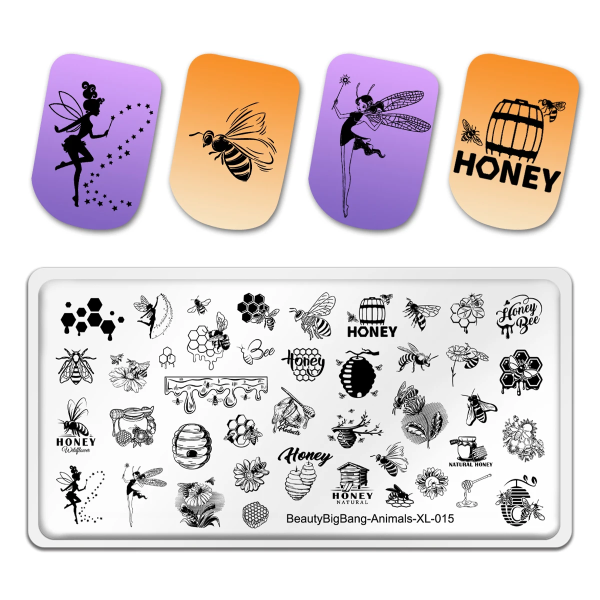 beautybigbang-2023-animais-imagem-nail-art-estampagem-placa-manicure-abelha-mel-aco-inoxidavel-prego-modelo-moldes-animals-xl-015