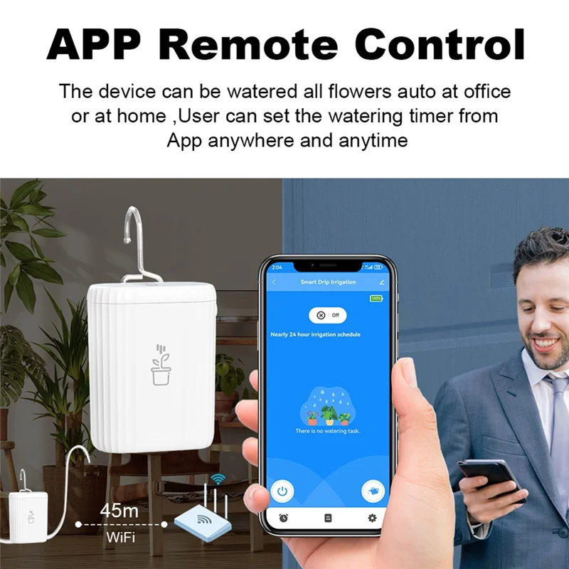 

Автоматическая система самополива для комнатных растений Tuya Wi-Fi, умное интеллектуальное устройство для капельного орошения, устройство для полива растений с шипами