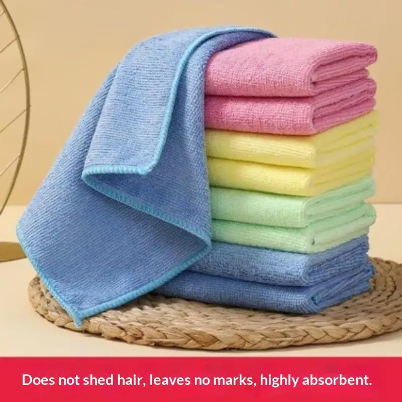 Coral Fleece Waffle Weave Cleaning Cloths Super Absorbent Quick Dry Lint Free No Scratch for Window Mirror Glass Kitchen Dishes