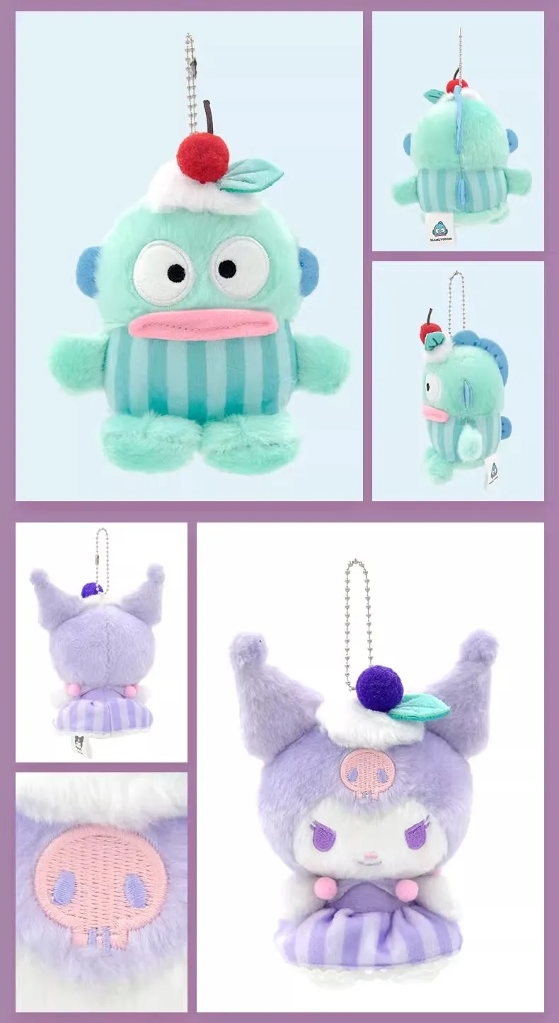Sanrio Hangyodon Kuromi Melody Pochacco Cinnamoroll Gefüllte Plüschtiere Anhänger Niedlicher KT Schlüsselanhänger Anime Schlüsselanhänger Weihnachtsgeschenk – Detail 10