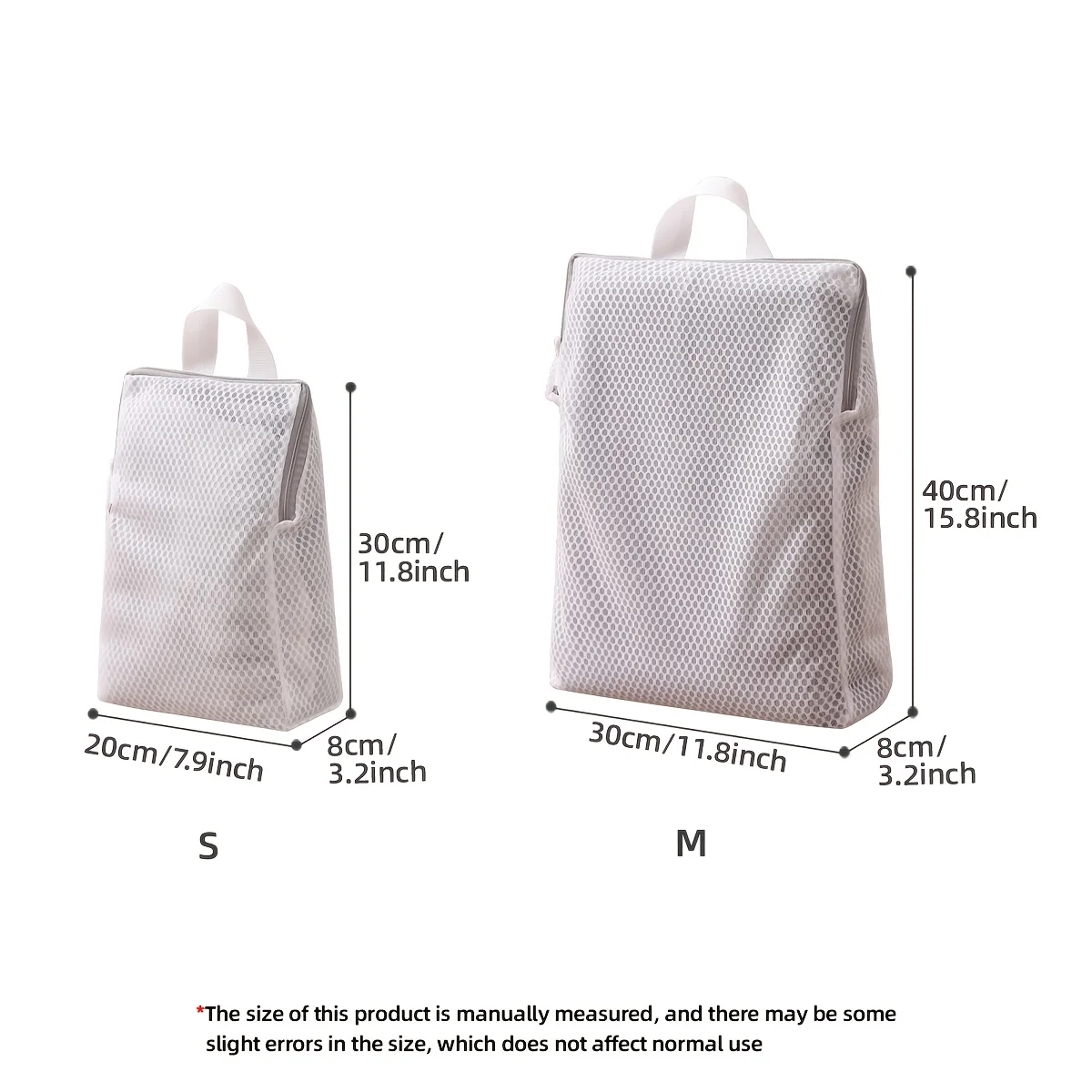 قطعة واحدة من حقيبة الغسيل الشبكية على شكل قرص العسل مع سحاب - منظم تخزين الملابس متعدد الوظائف المثبت على الحائط لغرفة النوم والحمام