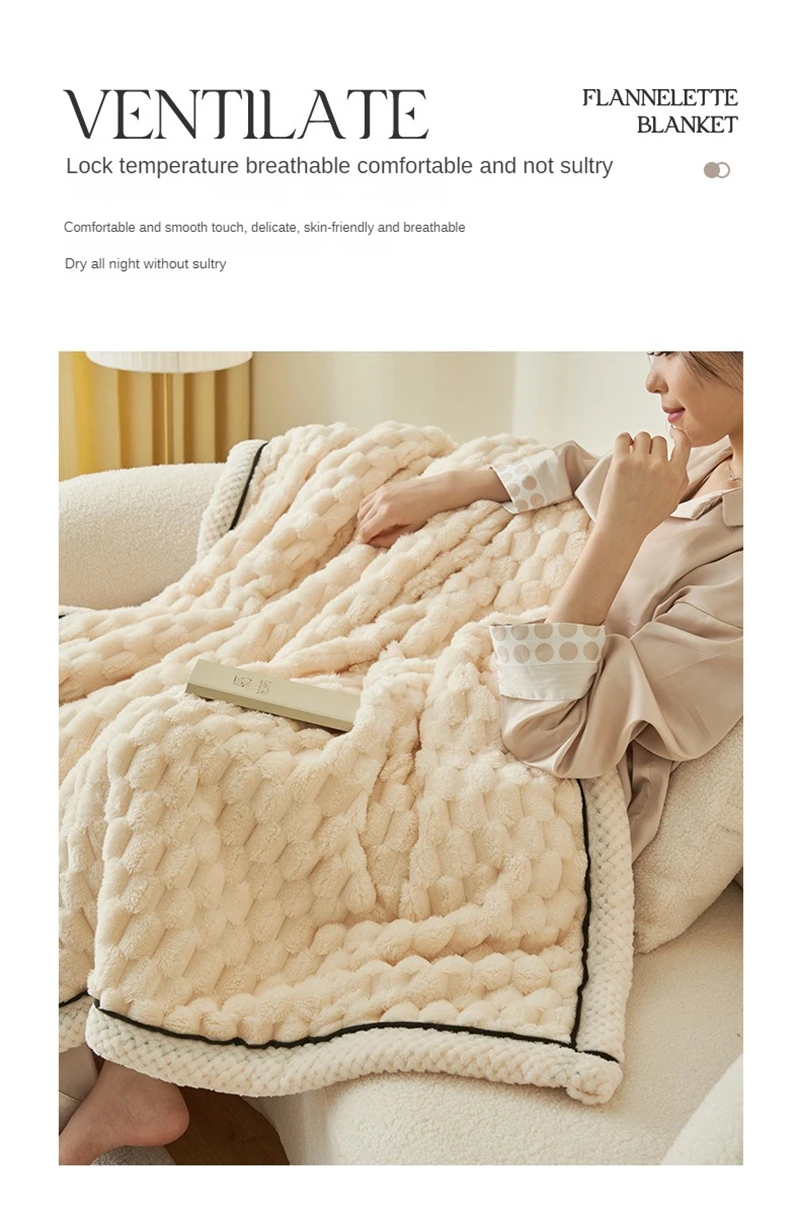 Turtle Velvet Spring Autumn Warm Blankets for Bed Soft Fluffy Comfortable Coral Velvet Throw Blanket Sofa Single Double Blanket