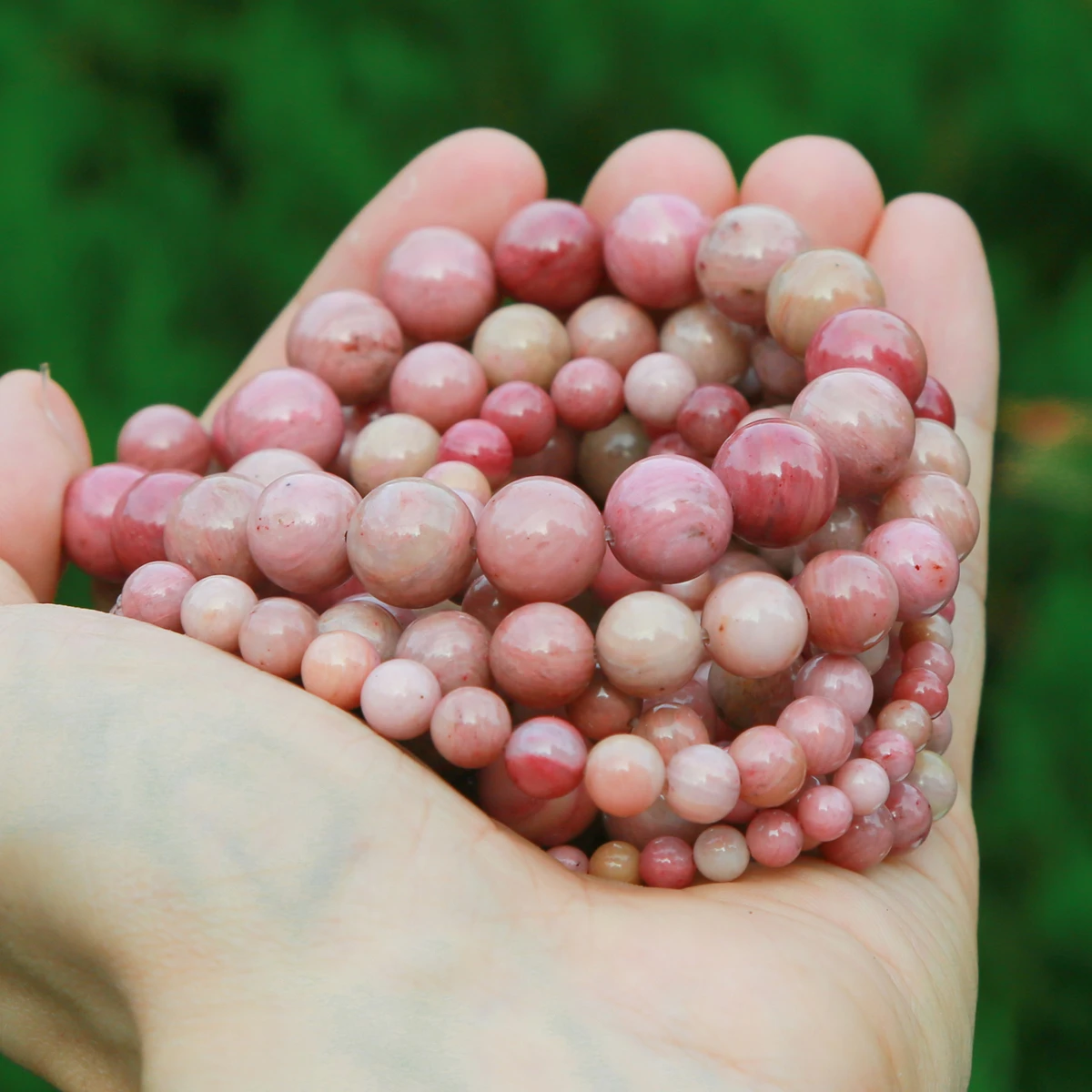 Natural Stone Beads 4 6 8 10mm Tourmaline Jade Jaspers Round Loose Spacer For Jewelry Making DIY Bracelet Necklace Accessories image 5
