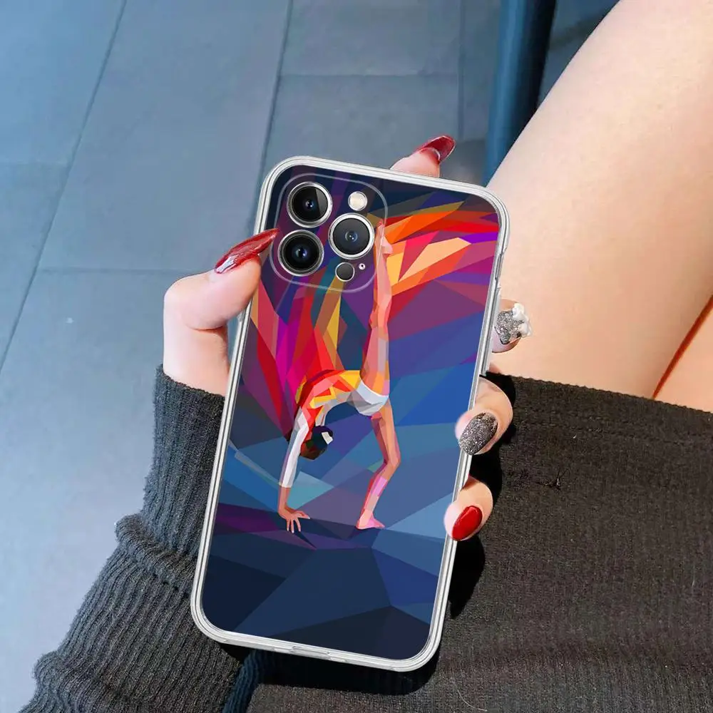 Love Gymnastics Phone Case Silicone Soft for iphone 15 14 13 12 11 Pro Mini XS MAX 8 7 6 Plus X XS XR Cover